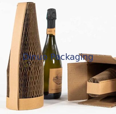 Kraft Paper Honeycomb Paper Sleeve Packaging 100% Eco-friendly for Liquor Bottle Packaging