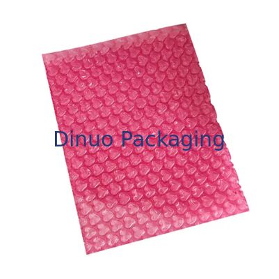 Sacchetto di posta a bolla rosa a forma di cuore impermeabile a resistenza alle lacrime Love Bubble Wrap Sheet per imballaggi regalo