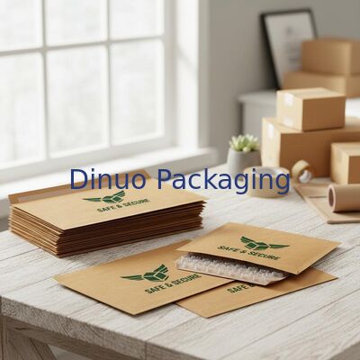 Logo personalizzato Kraft Cushion Bubble Mailers Express Shipping Enveloppe imbottite per soluzioni di imballaggio e mailing sicuri