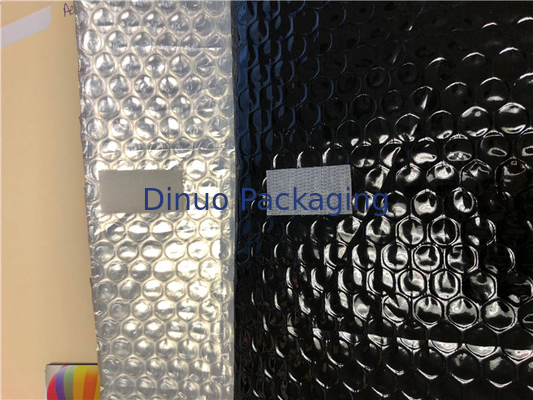 Impermeabilizzi le buste metalliche nere stampate di trasporto, bollettini su ordinazione della bolla di 180x165 #CD-DCD