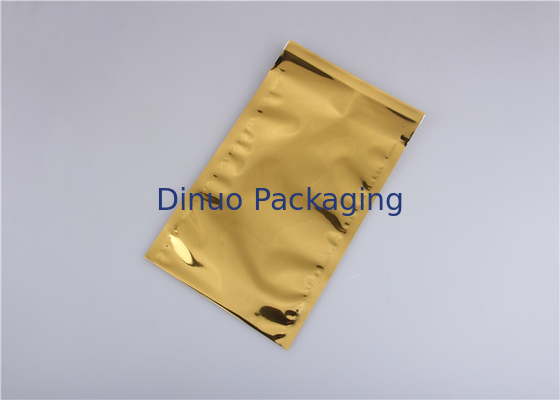 Borse risigillabili del di alluminio di colore dell'oro, bustina del di alluminio di imballaggio per alimenti
