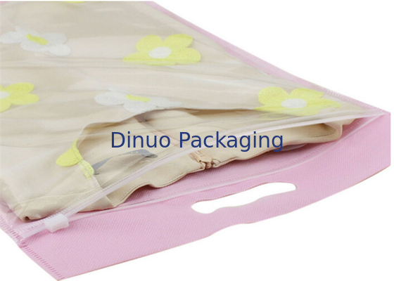 Borsa di plastica del pacchetto pp dell'indumento con la chiusura portatile della chiusura lampo e della maniglia