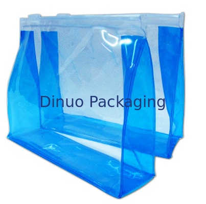 Borsa di viaggio del chiaro del PVC PVC cosmetico su ordinazione della borsa/articolo da toeletta con la chiusura lampo