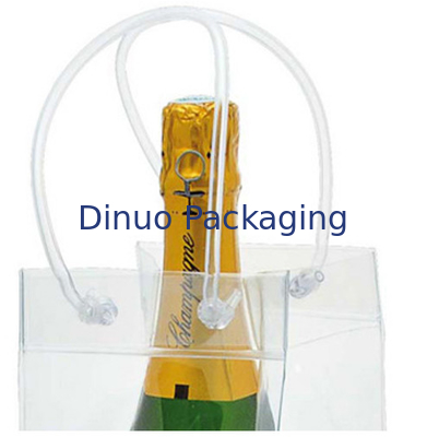 Sacchetto di plastica trasparente del PVC, borsa di totalizzatore su misura del PVC per l'imballaggio del vino rosso