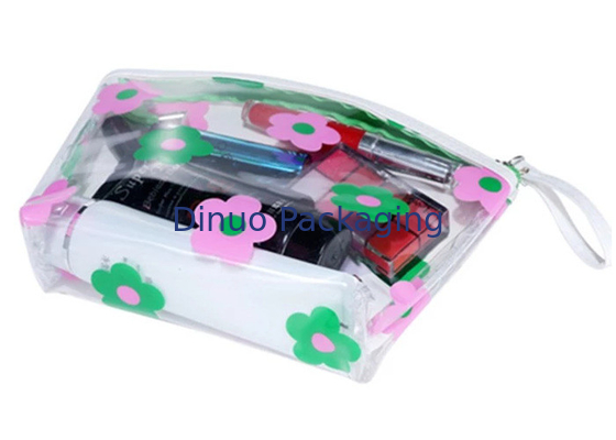 Borsa della chiusura lampo del PVC stampata abitudine di Coloreful, borsa cosmetica di viaggio di imballaggio