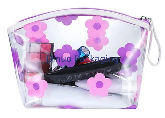 Borsa della chiusura lampo del PVC stampata abitudine di Coloreful, borsa cosmetica di viaggio di imballaggio
