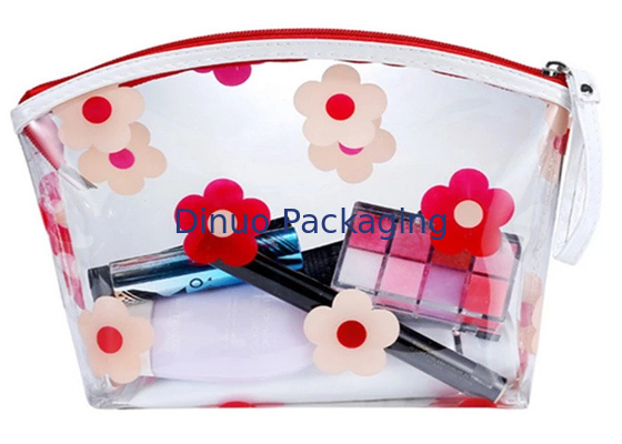 Borsa della chiusura lampo del PVC stampata abitudine di Coloreful, borsa cosmetica di viaggio di imballaggio