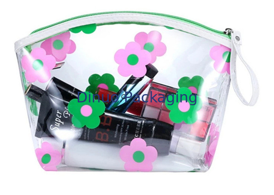 Borsa della chiusura lampo del PVC stampata abitudine di Coloreful, borsa cosmetica di viaggio di imballaggio