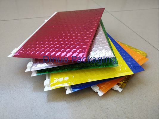 La stagnola metallica di colore pieno ha riempito i cosmetici della borsa della serratura della chiusura lampo della bolla che imballano la borsa di bolla della chiusura lampo