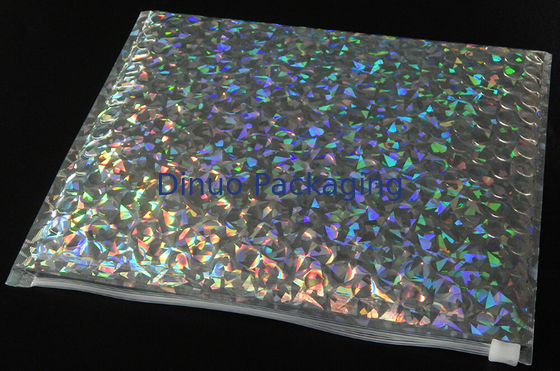 bollettini olografici brillanti della busta della bolla di 220x160mm con la borsa cosmetica di attimo della bolla della chiusura lampo