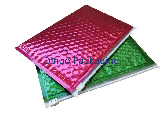 Il rosso Shinny la borsa di bolla standard riempita stagnola metallica della chiusura lampo del pacchetto dei bollettini della busta A3