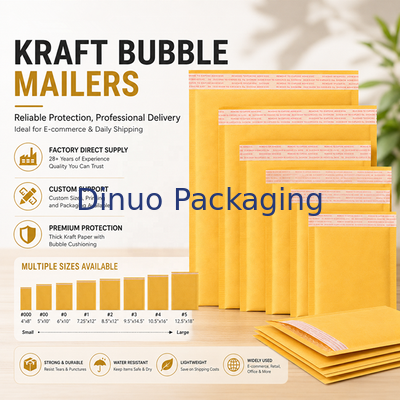 Buste imbottite con spessore standard 7 da 60 a 180 g/m² per bollettini a bolle Kraft durevoli Imballaggio sicuro per le esigenze di spedizione